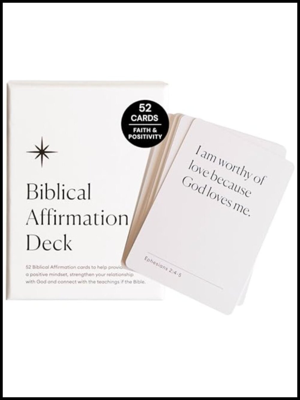 Biblical Affirmation Card Deck 52 Scripture Prayer Cards 400gsm Christian Gift
